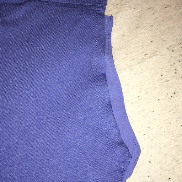 NWT - LOFT Blue Mixed Media Top, Size LP - Picture 8 of 10